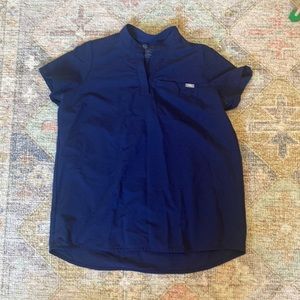Figs Navy Blue Kitale Maternity Scrub Top